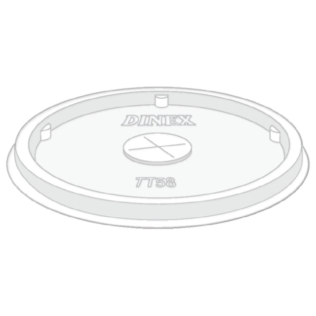 Dinex DXTT58 Disposable Lid With Straw Slot 2-5/8" Dia.