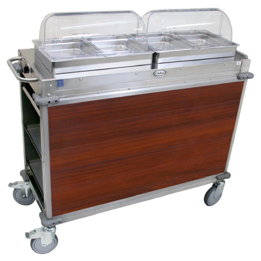 Cadco CBC-HH-L5 MobileServ® Junior Mobile Hot Buffet Cart (2) Hot Full Size Buffet Servers