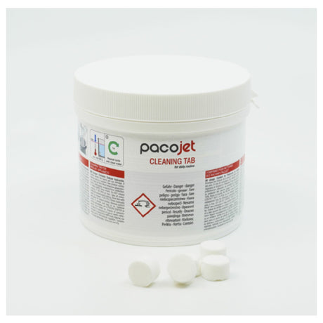 Pacojet USA PACOJET CLEANING TAB 2900 Non-foaming Cleaning Tabs Suitable For All Pacojet Models. Speciﬁcally Developed For Antibacterial Cleaning Of Pacojet Devices In Accordance To HACCP Standards. 60/3g Individually Packaged Cleaning Tabs.