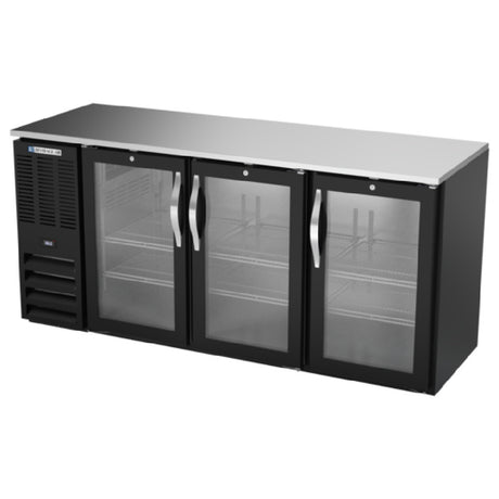 Beverage Air BBN72HC-FG-B - Refrigerated Food Rated Back Bar Storage Cabinet, Three-section