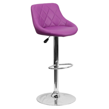 Flash Furniture CH-82028A-PUR-GG Swivel Bar Stool Adjustable Height Contemporary Style