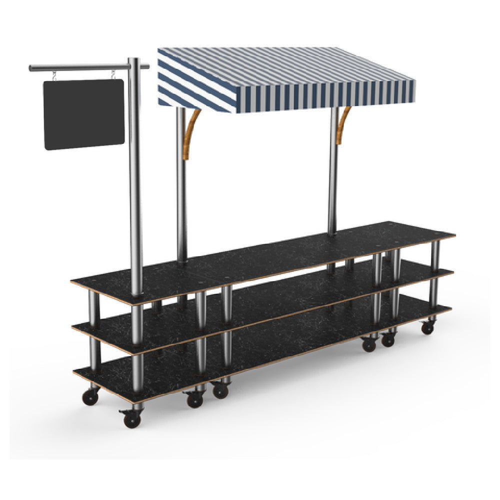 Steelite MGCMLA03MSWW Mogogo Buffet Solutions Modular Pro Salsa Bar Station 3-tier