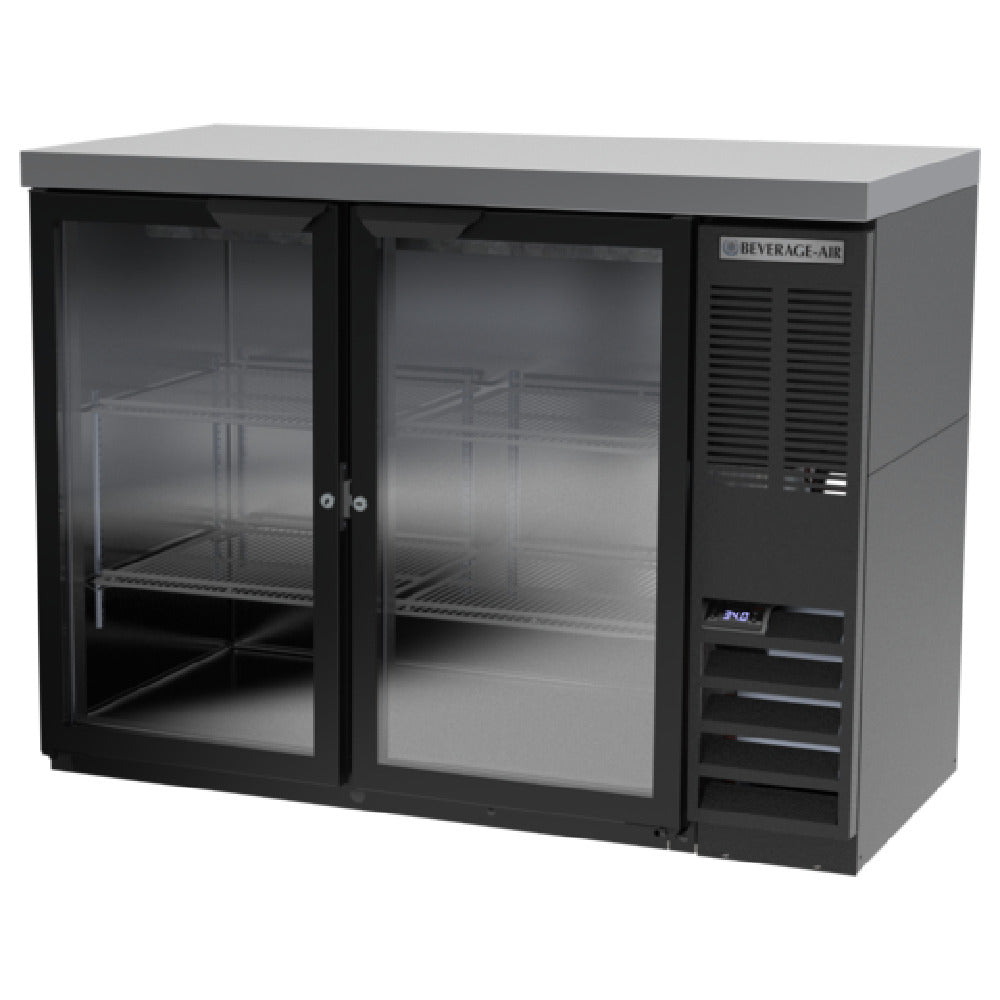 Beverage Air BB48HC-1-G-B-27 Refrigerated Back Bar Storage Cabinet Two-section