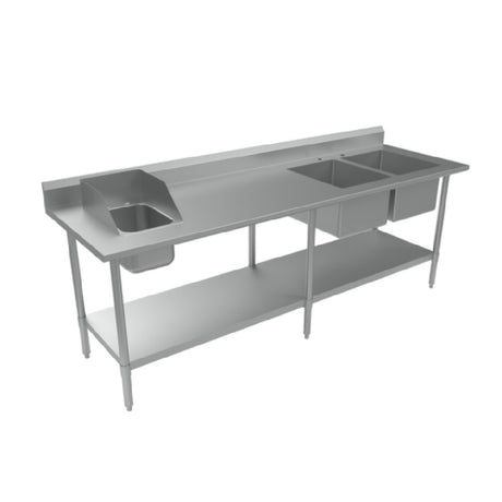 BK Resources BKPT-2-3096S-R Work Table With Prep Sink Sinks On Right 96"W X 30"D