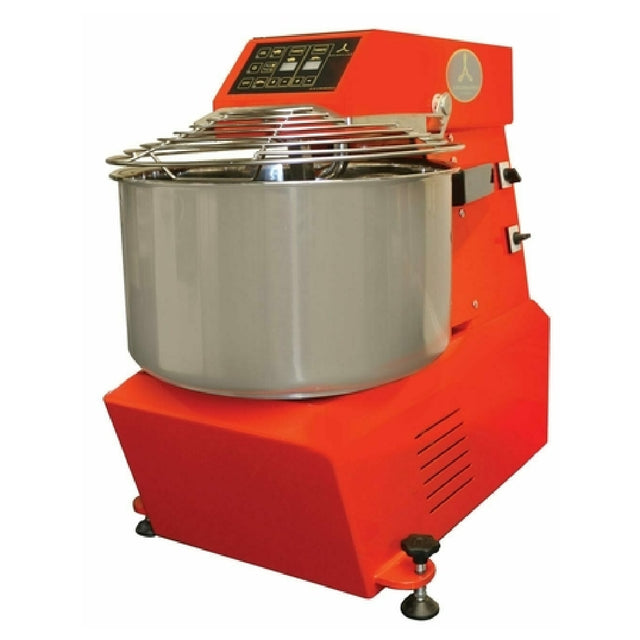 Arcobaleno Pasta Equipment ASM50 Spiral Mixer 2 Speeds 50 Qt. Stainless Steel Rotating Bowl