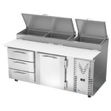 Victory VPPD72HC-3 - Pizza Prep Table, Powered By V-Core™, Two-section