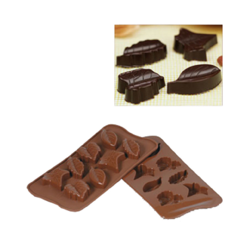 Louis Tellier SCG10 Silikomart Chocolate Mold Nature Makes (8) 0.34 To 0.46 Oz. Pieces