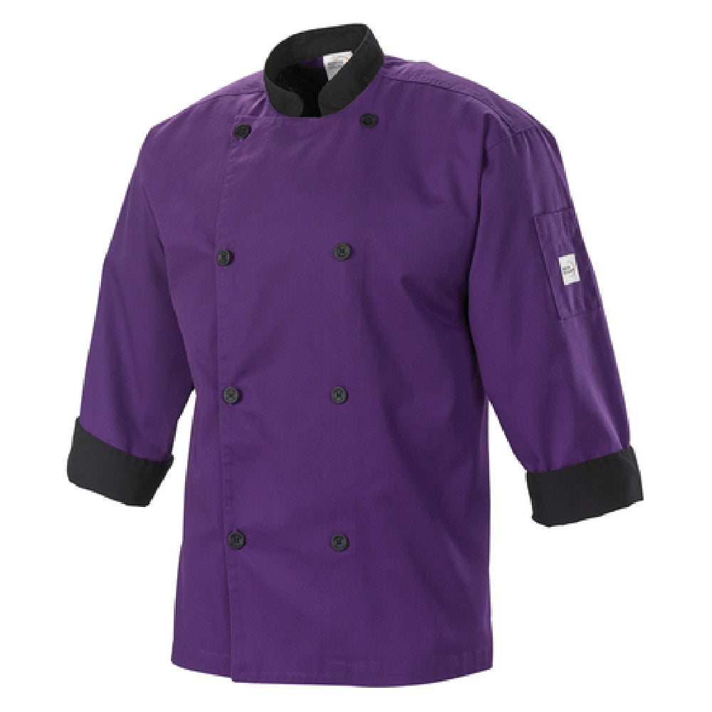 Mercer Culinary M60018PUBM Millennia® Unisex Jacket Medium 3/4 Sleeve