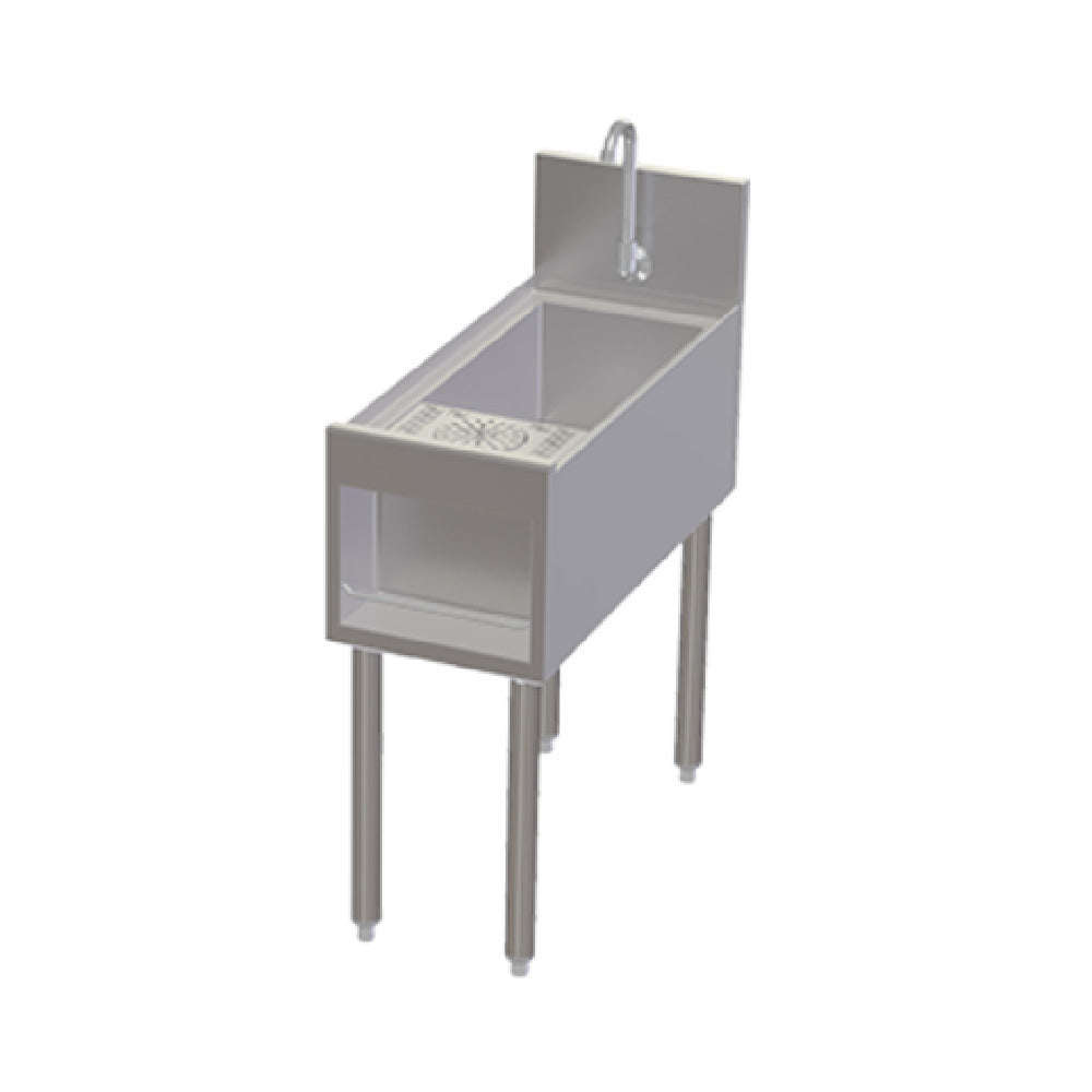 Perlick TSCE12PS-RC Tobin Ellis Signature Underbar Utility Sink With Glass Rinser