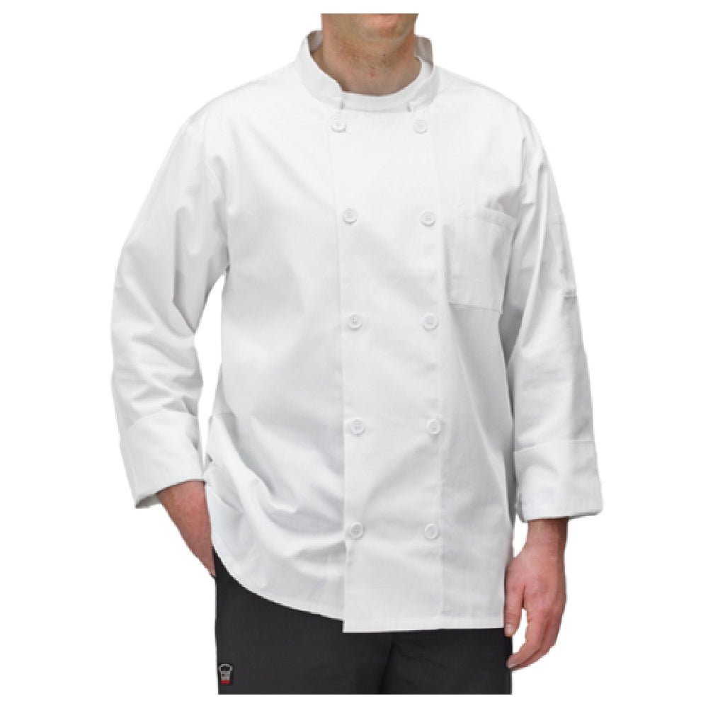 Winco UNF-5WL Chef Jacket Universal Fit Double Breasted