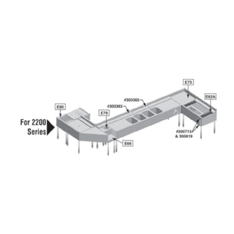 Eagle E68-2200 Open Waste Chute Installed 2200 Series