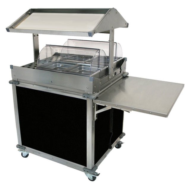 Cadco CBC-GG-2-L6 MobileServ® Deluxe Grab & Go Merchandising Cart 2-sided Grab & Go Shelf On Top