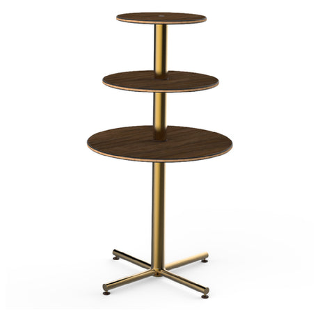 Steelite MGCPPR01WBXX Mogogo Buffet Solutions Polo Display Table 3-tier 30" Dia. X 55"H