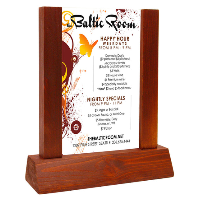 Menu Solutions WPF2S-B Table Tent Holds 5" X 7" Insert Picture Frame