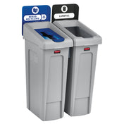 Rubbermaid 2007914 - Slim Jim® Recycling Station, 46 Gallon, 2 Stream