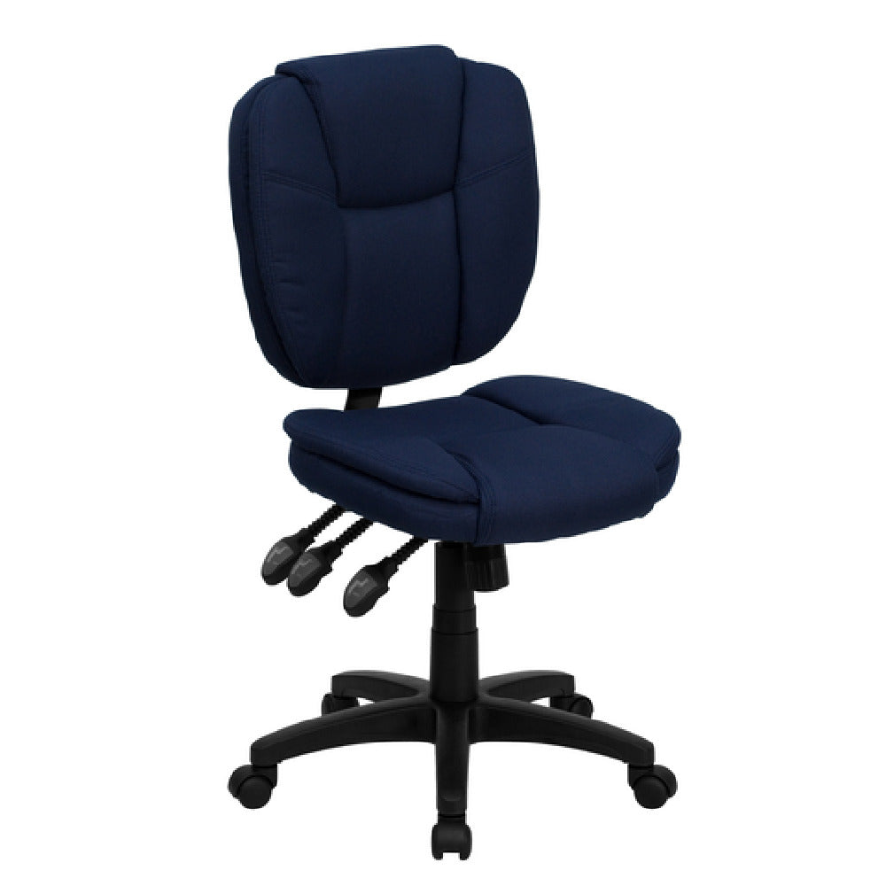 Flash Furniture GO-930F-NVY-GG Ergonomic Swivel Task Chair 35" To 41" Adjustable Height