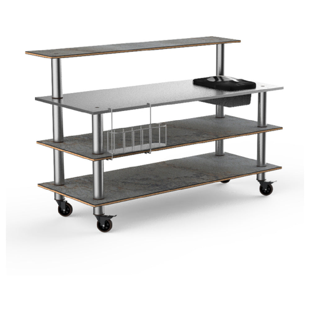 Steelite MGCMLC05GSXW Mogogo Buffet Solutions Modular ProBar Station 4-tier 71" X 29-1/2" X 47-1/2"H