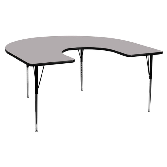 Flash Furniture XU-A6066-HRSE-GY-T-A-GG Activity Table 66"W X 60"D X 21-1/2" To 30-1/8" Adjustable Height