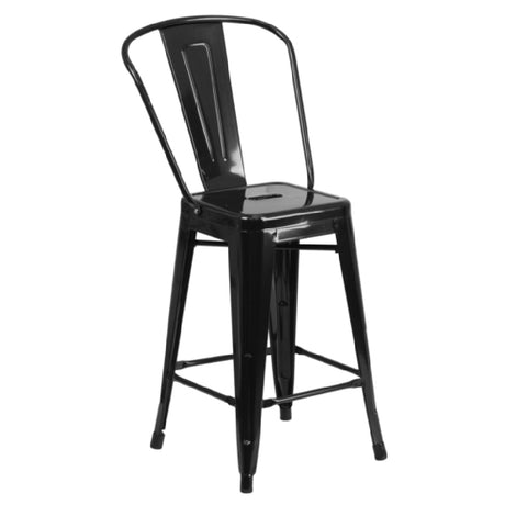 Flash Furniture CH-31320-24GB-BK-GG Bar Stool 500 Lb. Weight Capacity Counter Height