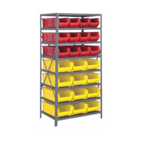Quantum 2475-950952_RED - Shelving Unit, 24"D X 36"L X 75"H, Heavy Duty