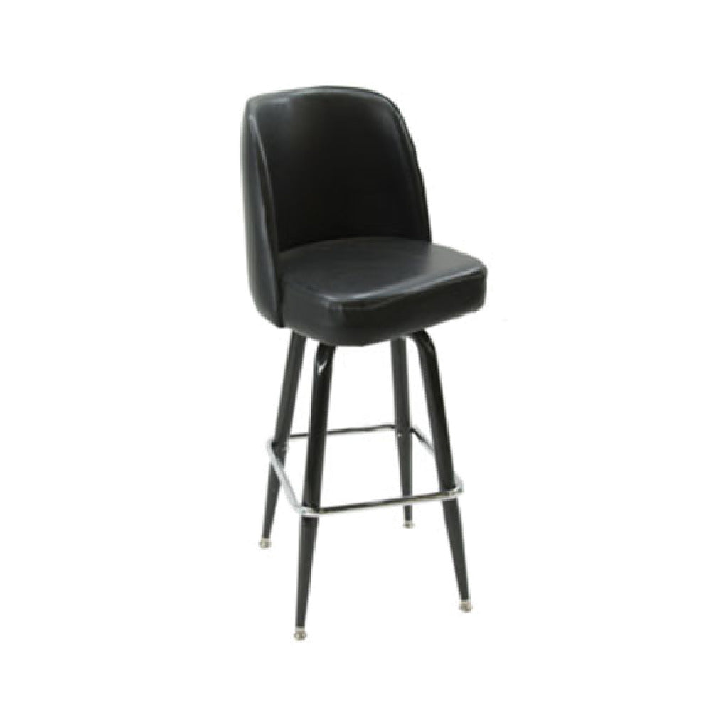 Klinger's Trading SR6-BARSTOOL Swivel Bar Stool Upholstered Bucket Seat Cross-over Base