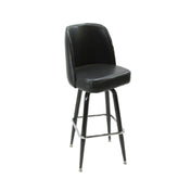 Klinger's Trading SR6-BARSTOOL Swivel Bar Stool Upholstered Bucket Seat Cross-over Base