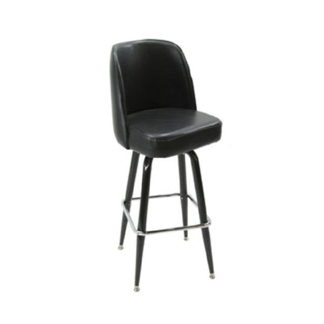 Klinger's Trading SR6-BARSTOOL Swivel Bar Stool Upholstered Bucket Seat Cross-over Base