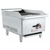 Empura Equipment ECB-16S Charbroiler Countertop Gas 16" Wide Stainless Steel 1-Burner Countertop Gas Charbroiler 30000 BTU Has A 3/4" Rear Gas Connection And Comes Standard For Natural Gas.