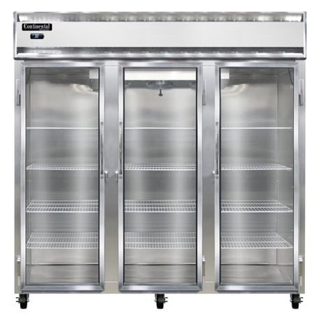 Continental Refrigerator 3RNGD Refrigerator Reach-in Display Three-section