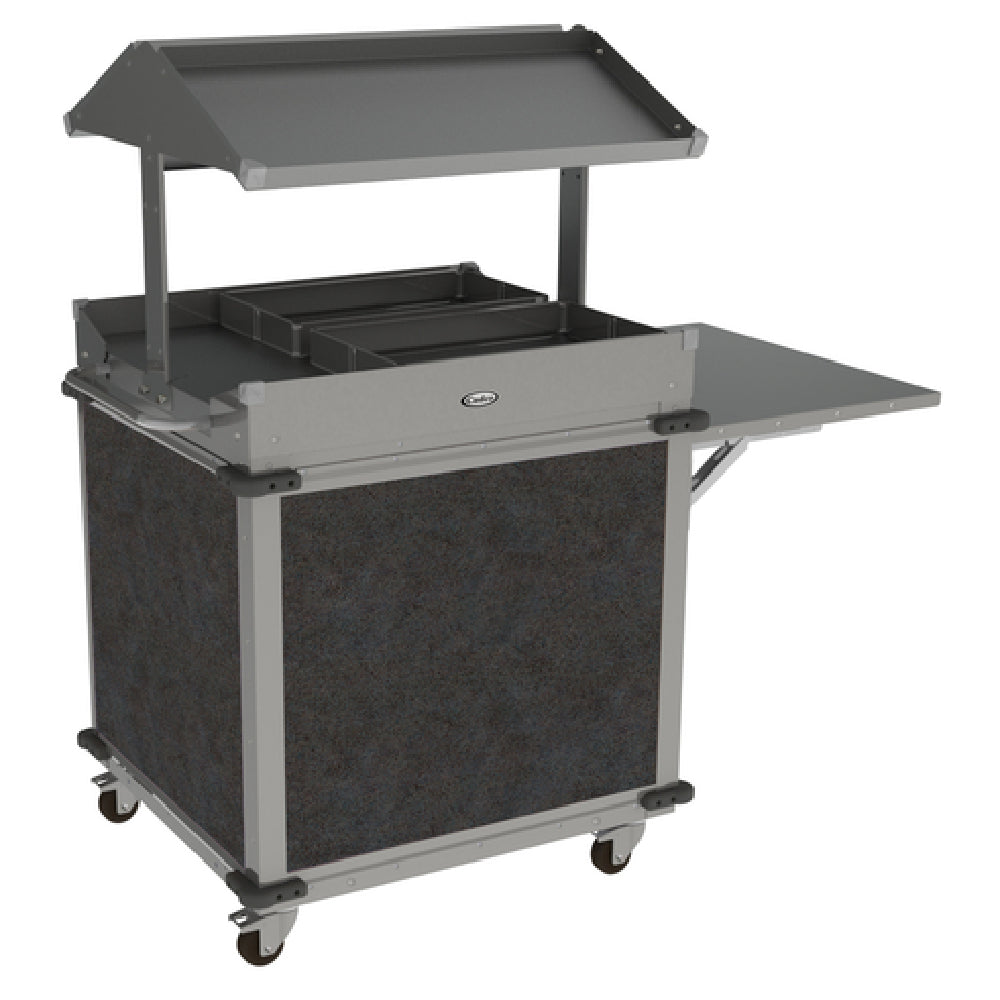 Cadco CBC-GG-B2-L3 MobileServ® Standard Grab & Go Merchandising Cart 2-sided Grab & Go Shelf On Top