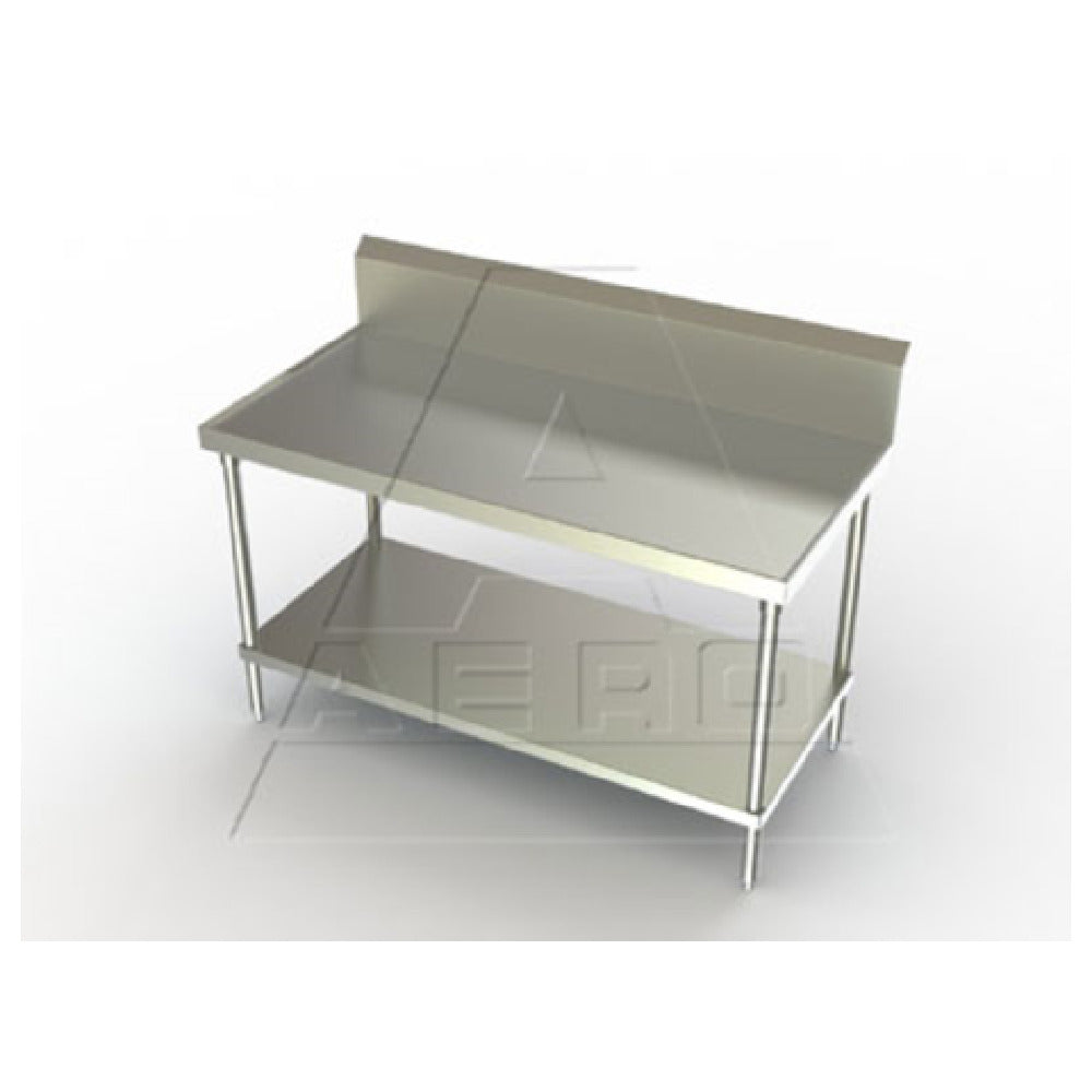 AERO Manufacturing 1TSB-24120 Aerospec™ Work Table 120"W X 24"D X 45"H 14/304 Stainless Steel Top With (2) Stainless Steel Box Channels