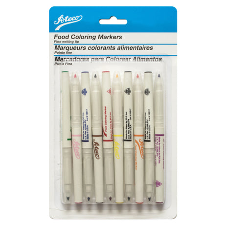 Harold Import Co. 1496 Ateco Food Coloring Marker Set Fine Point Assorted Colors (10 Each Per Set)