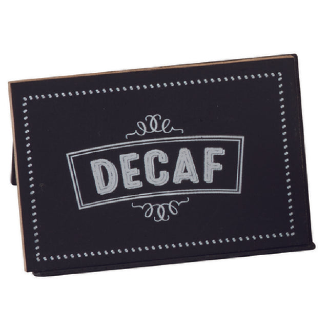 Cal Mil 3047-2 Chalkboard Tent Label 3"W X 2"D X 2"H Pre Printed "DECAF"