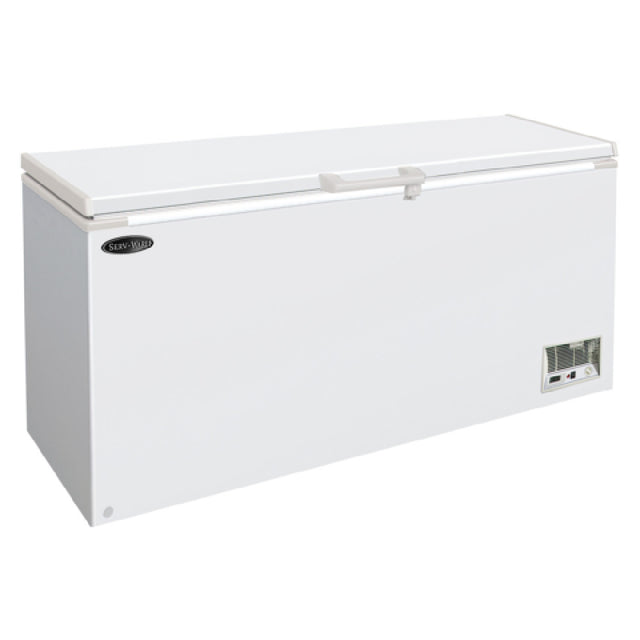 Serv-Ware SWCF-21 - Serv-Ware - Refrigeration - 21.2 Cubic Ft Chest Freezer White - 78.54" W X 28.94" D X 35.77" H - Temperature Display - Door Lid Light - Easy Access Drain Located On Front - Strong And Durable Well Placed Handle - Internal Round Edge Design For Easy Cleaning - Balanced Hinge Door Design To Hold From 35° To 70° Angles - Quick To Reach Freezing Temp - Quiet Running Design - Comes With Locking Lid