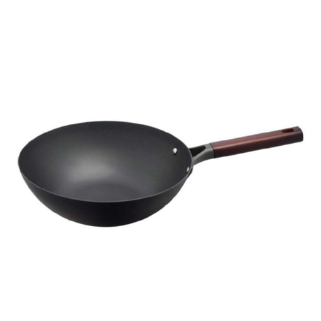 Harold Import Co. 97165 Helen's Asian Kitchen Deluxe Pre-Seasoned Wok 11.8" Dia. Carbon Steel