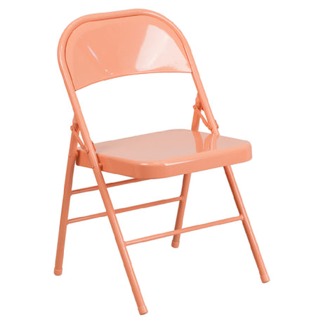 Flash Furniture HF3-CORAL-GG Hercules Colorburst Series Folding Chair 300 Lb. Weight Capacity