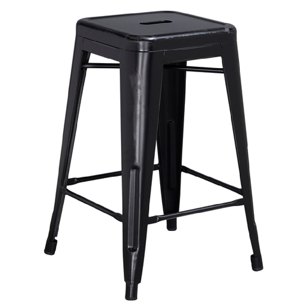 Flash Furniture ET-BT3503-24-BK-GG Bar Stool 500 Lb. Weight Capacity Counter Height