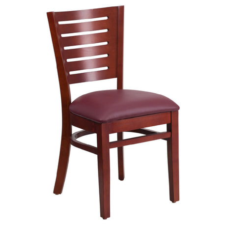 Flash Furniture XU-DG-W0108-MAH-BURV-GG Darby Series Restaurant Chair Wood Slat Back