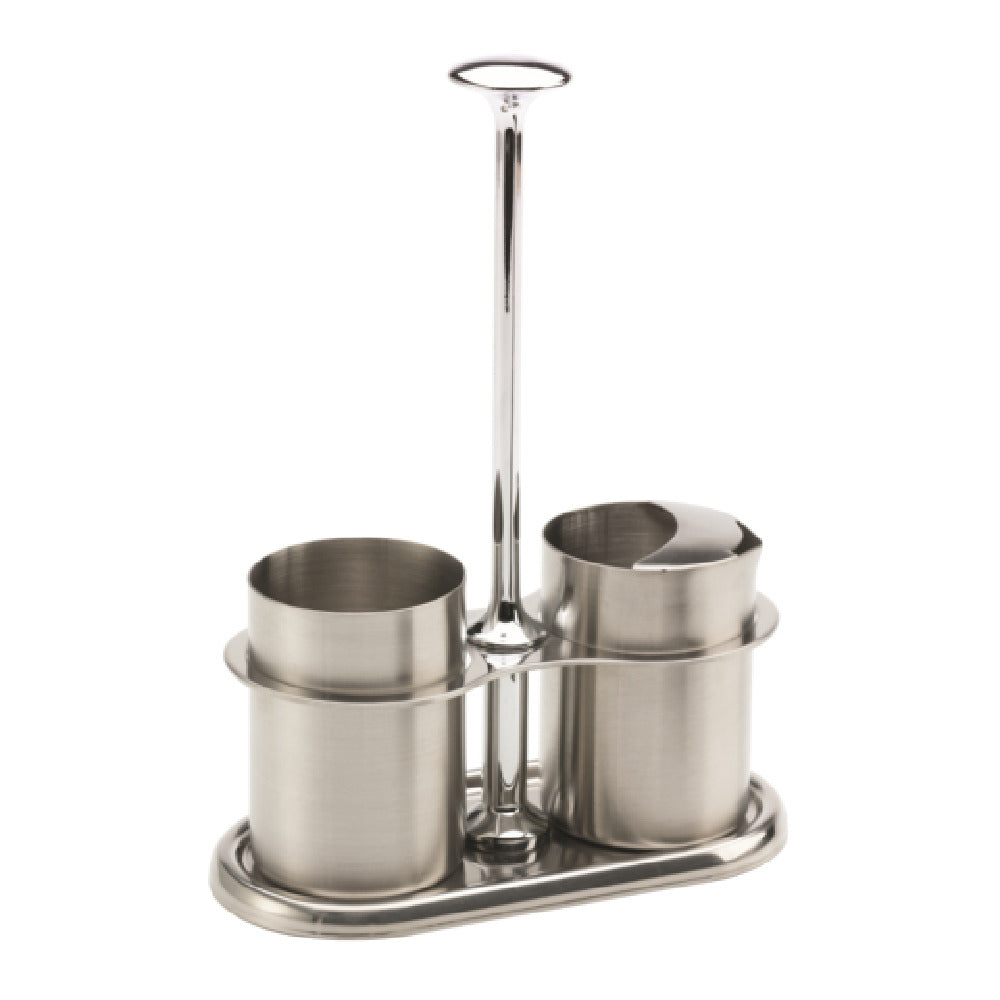 Service Ideas STCCRSG4 Service Ideas Cream & Sugar Caddy Set 4 Ounce Brushed Stainless