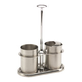 Service Ideas STCCRSG4 Service Ideas Cream & Sugar Caddy Set 4 Ounce Brushed Stainless