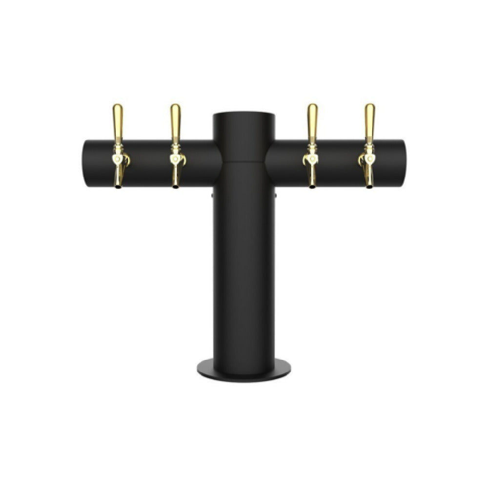 Micro Matic METRO-T-4MBKR Metropolis "T" Tower 4 Faucet Powder Coat Matte Black