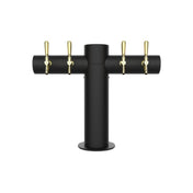 Micro Matic METRO-T-4MBKR Metropolis "T" Tower 4 Faucet Powder Coat Matte Black
