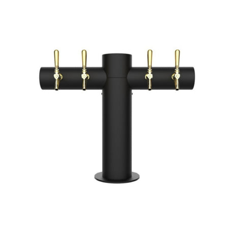 Micro Matic METRO-T-4MBKR Metropolis "T" Tower 4 Faucet Powder Coat Matte Black