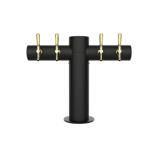Micro Matic METRO-T-4MBKR Metropolis "T" Tower 4 Faucet Powder Coat Matte Black