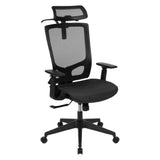 Flash Furniture H-2809-1KY-BK-GG Layla Office Chair 18-3/4" To 22-1/4" Adjustable Height