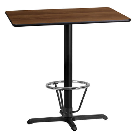 Flash Furniture XU-WALTB-2442-T2230B-3CFR-GG Table 42"W X 24"D X 43-1/8"H Bar Height