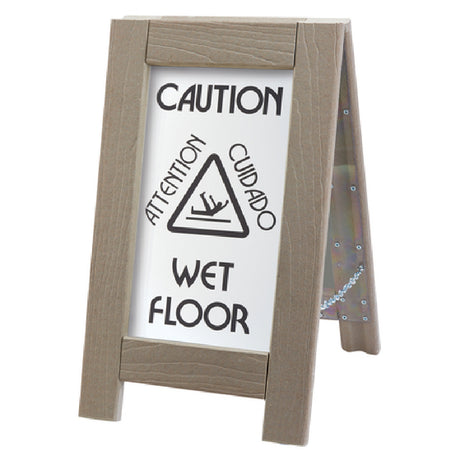 Cal Mil 3504 Outdoor "Wet Floor" Sign 12"W X 17-1/2"D X 22"H Double-sided