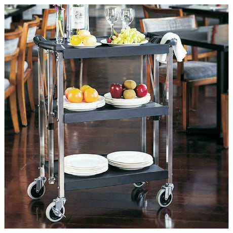 Omcan 43638 (43638) Dining Cart Folding 29.9"W X 16.5"D X 35.4"H