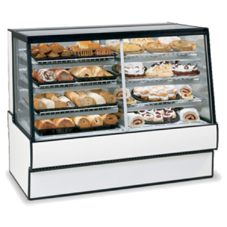 Federal Industries SGR5942DZ High Volume Vertical Dual Zone Bakery Case Refrigerated Left Non-Refrigerated Right