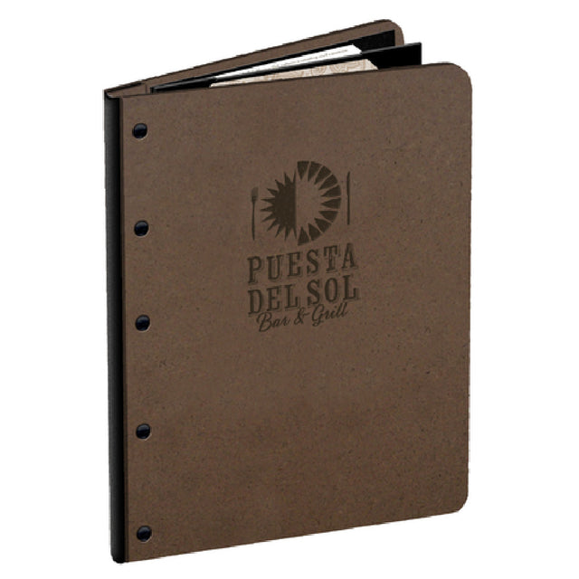 Menu Solutions HB40C Menu Cover Holds 8-1/2" X 11" Inserts Triple Booklet With 4 Views